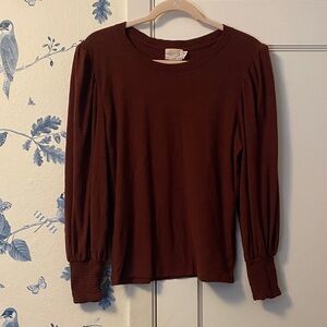 Nation LTD Long Sleeve Top in Rich Brown